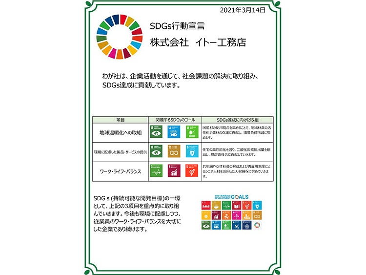 SDGs行動宣言